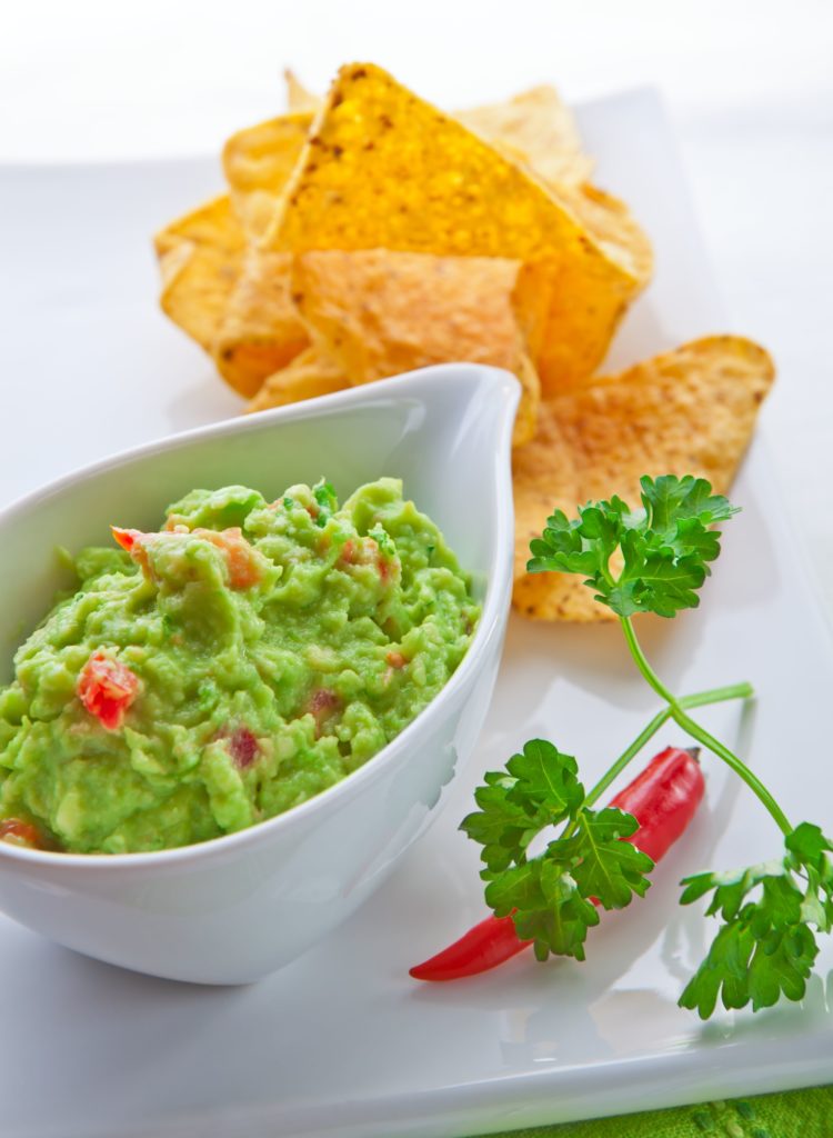 guacamole and chips